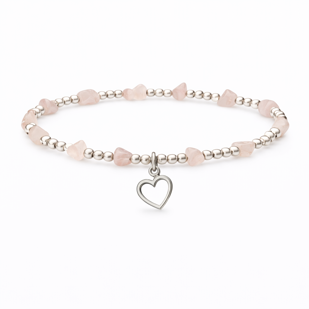 Heart - Gemstone Beaded Bracelet