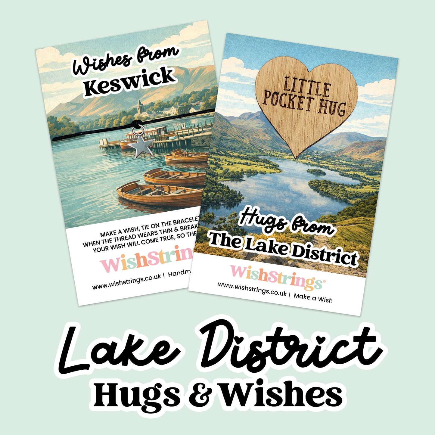 Lake District Collection – WishStrings & Pocket Hugs | Souvenir Gifts from the Lakes | Handmade Keepsakes