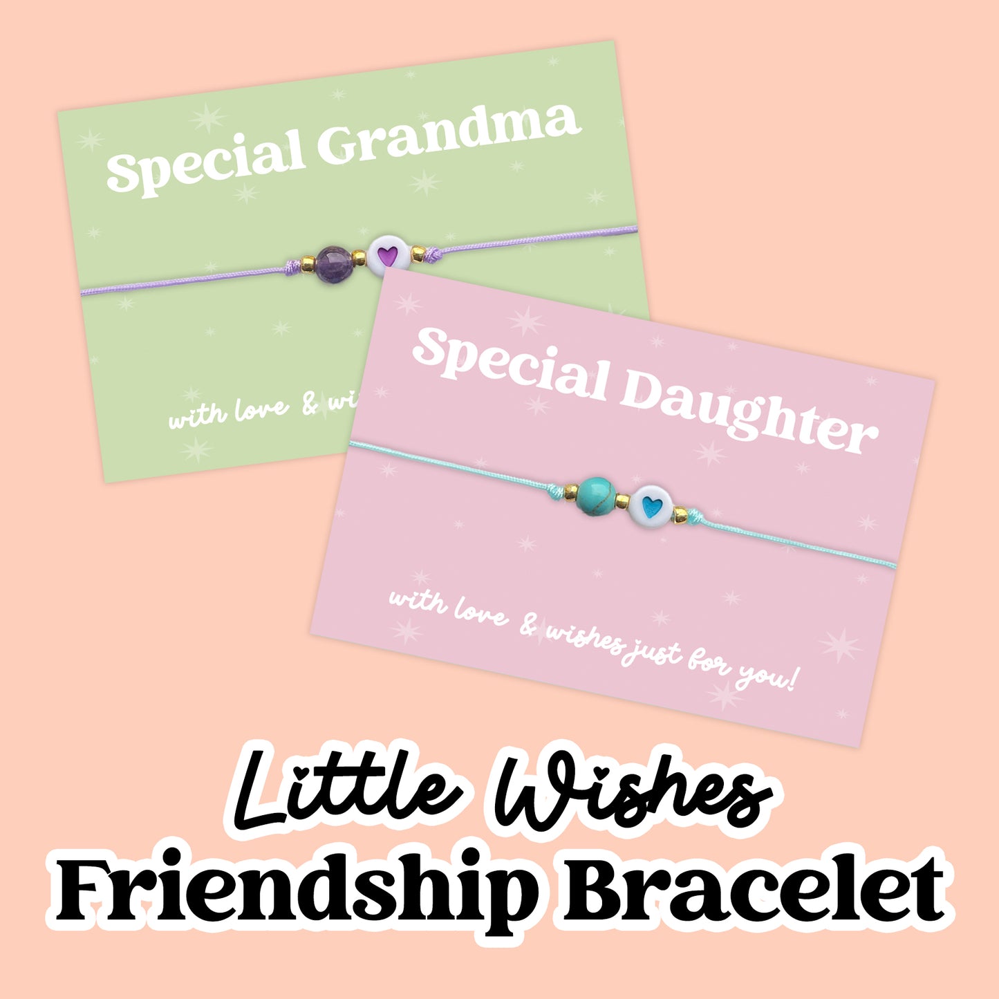 Little Wishes® Adjustable Friendship Bracelet Gift Collection | Meaningful Beaded Gifts on Occasion Cards | Choose Your Design