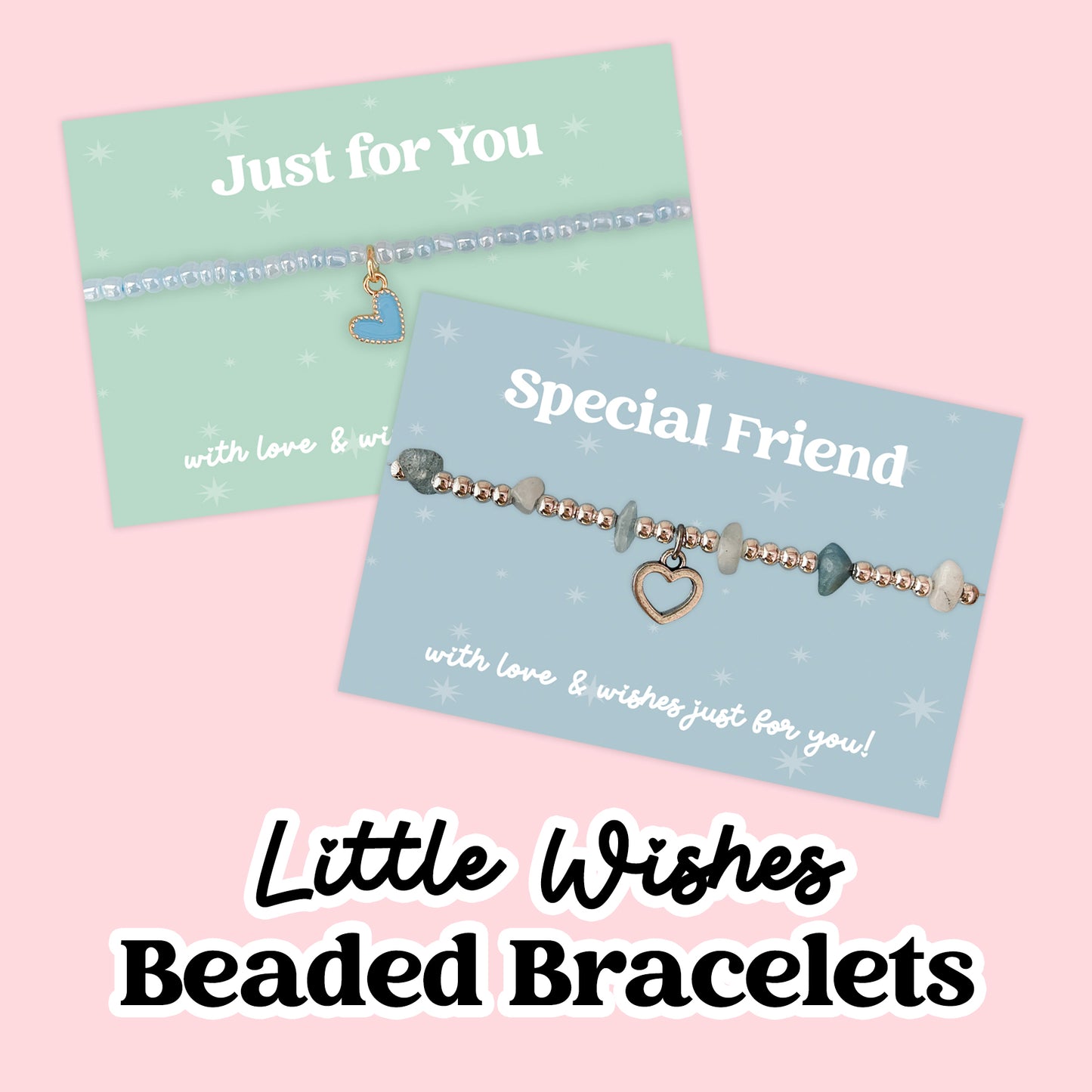 Little Wishes® Beaded Bracelets Collection | Choose Your Design | Heartfelt Stretch Bracelets on Themed Gift Cards