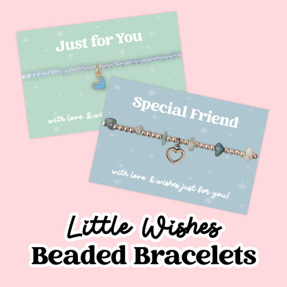 Little Wishes® Beaded Bracelets Collection | Choose Your Design | Heartfelt Stretch Bracelets on Themed Gift Cards
