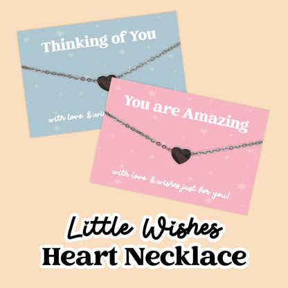 Little Wishes® Heart Necklaces - Choose Design | Stainless Steel Heart Pendant Necklace on Themed Gift Card | Choose Your Own Design | Sentimental Jewellery for All Occasions