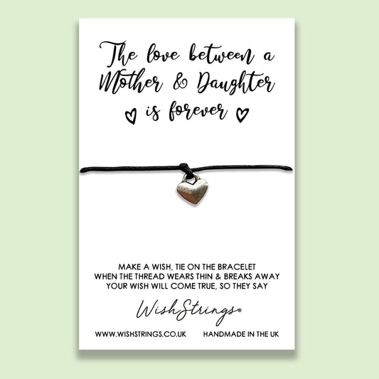 SALE - THE LOVE BETWEEN A MOTHER & DAUGHTER - WishStrings Wish Bracelet - S009♥