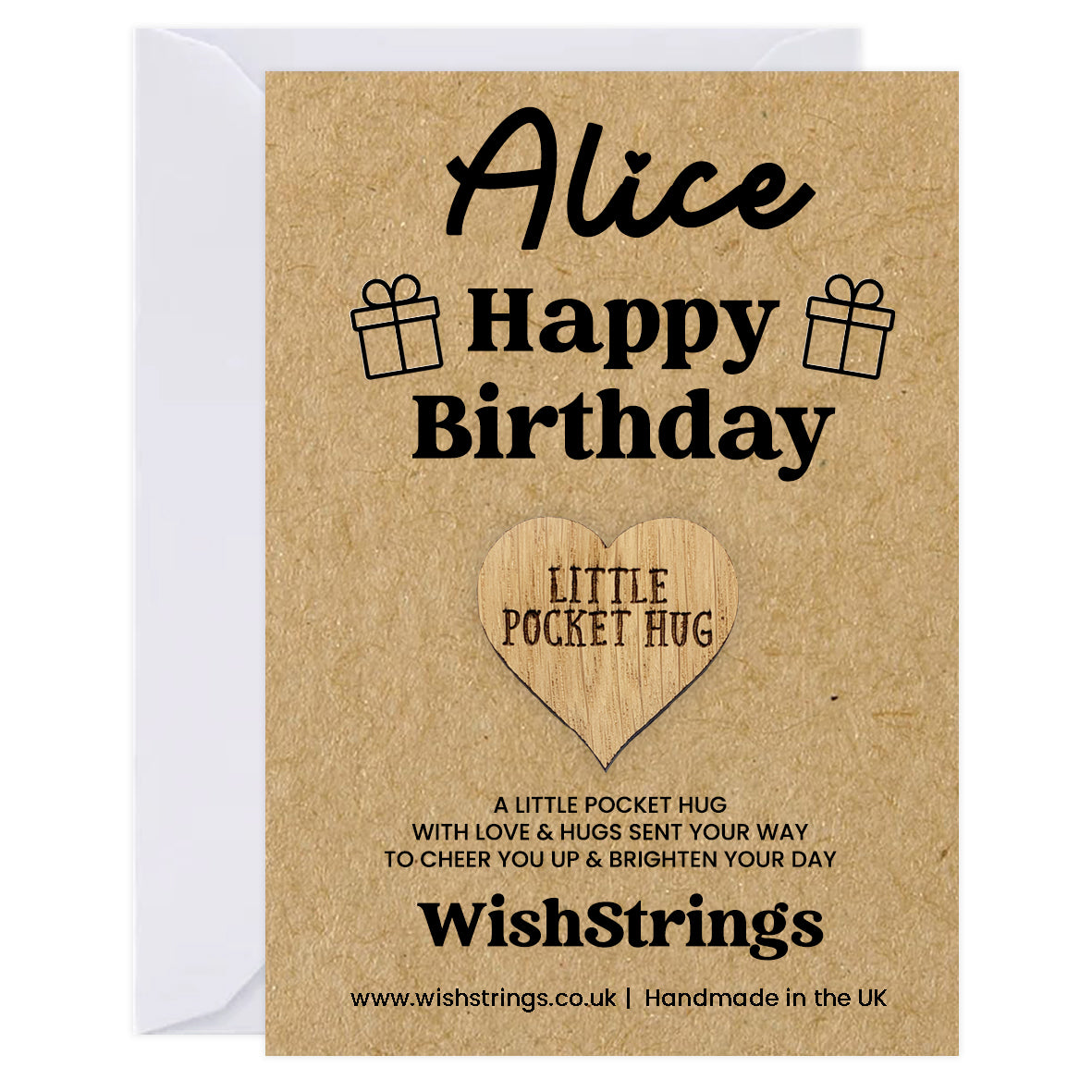 Personalised Pocket Hug – Happy Birthday Token Gift | Custom Name Keepsake for Kids, Friends & Loved Ones