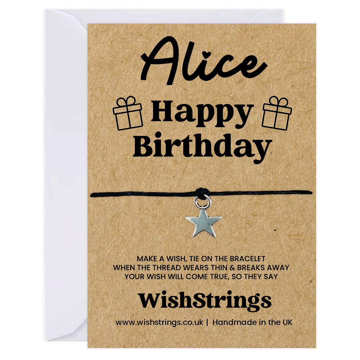 Personalised Birthday Wish Bracelet – Bespoke “Happy Birthday” Gift with Custom Name & Charm