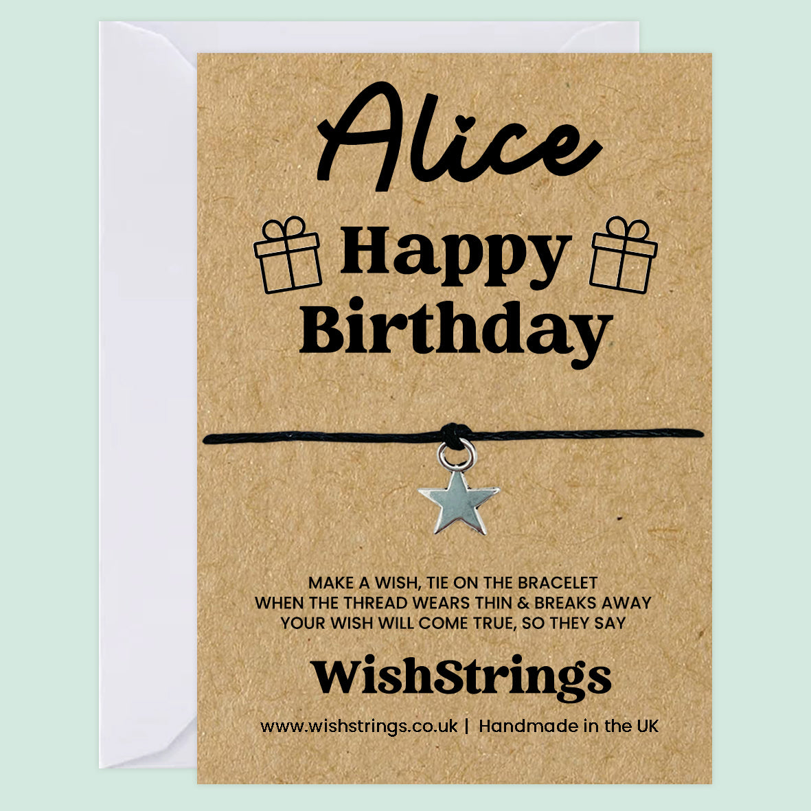 Personalised Birthday Wish Bracelet – Bespoke “Happy Birthday” Gift with Custom Name & Charm