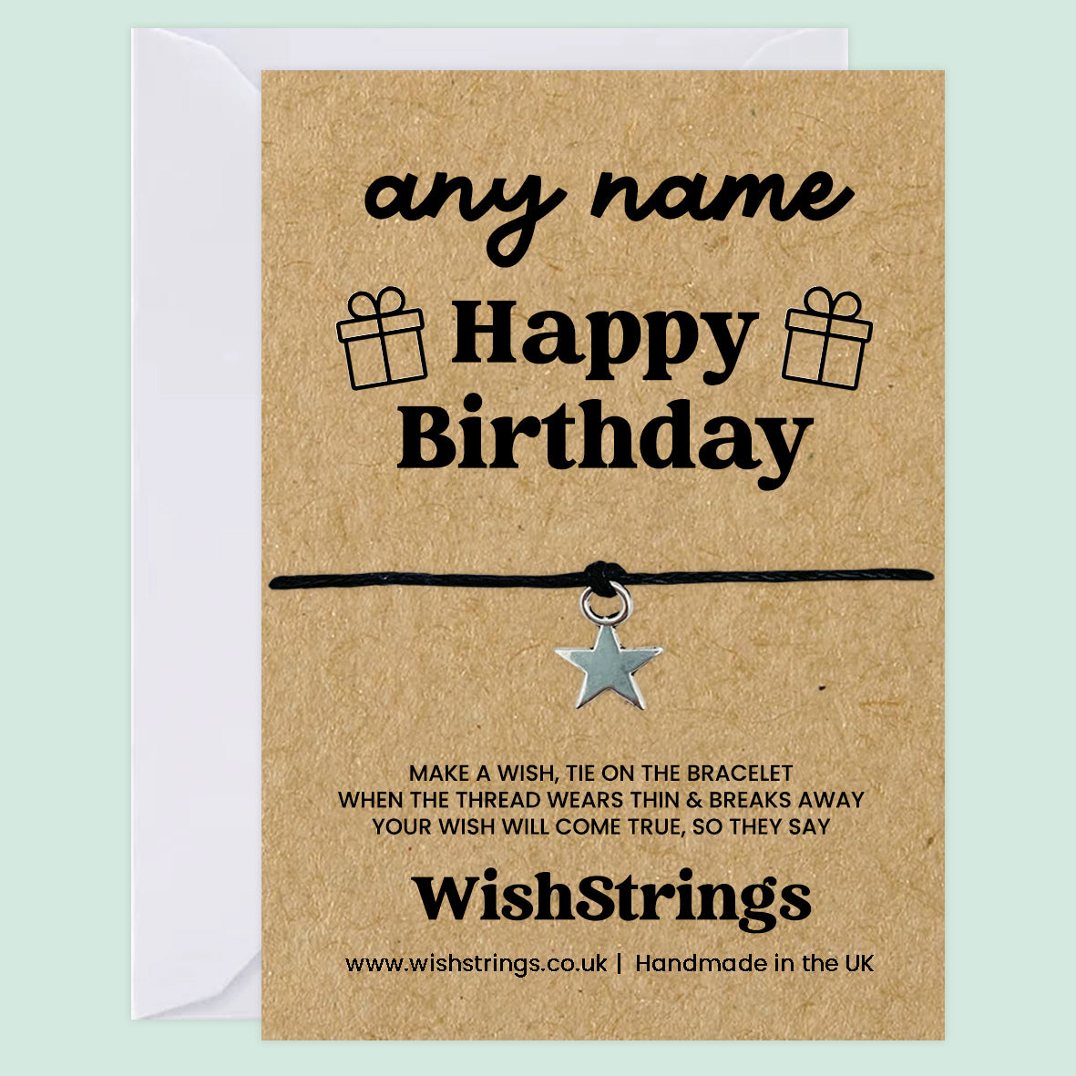 Personalised Birthday Wish Bracelet – Bespoke “Happy Birthday” Gift with Custom Name & Charm