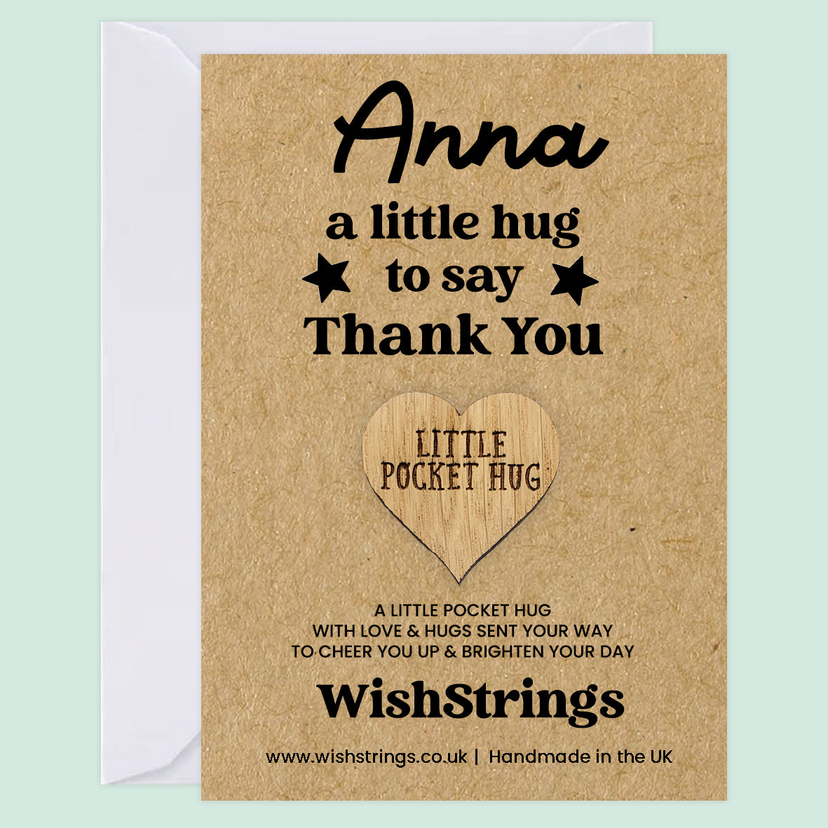 Personalised Pocket Hug – Thank You Gift with Custom Name | Teacher, TA or Special Someone Keepsake