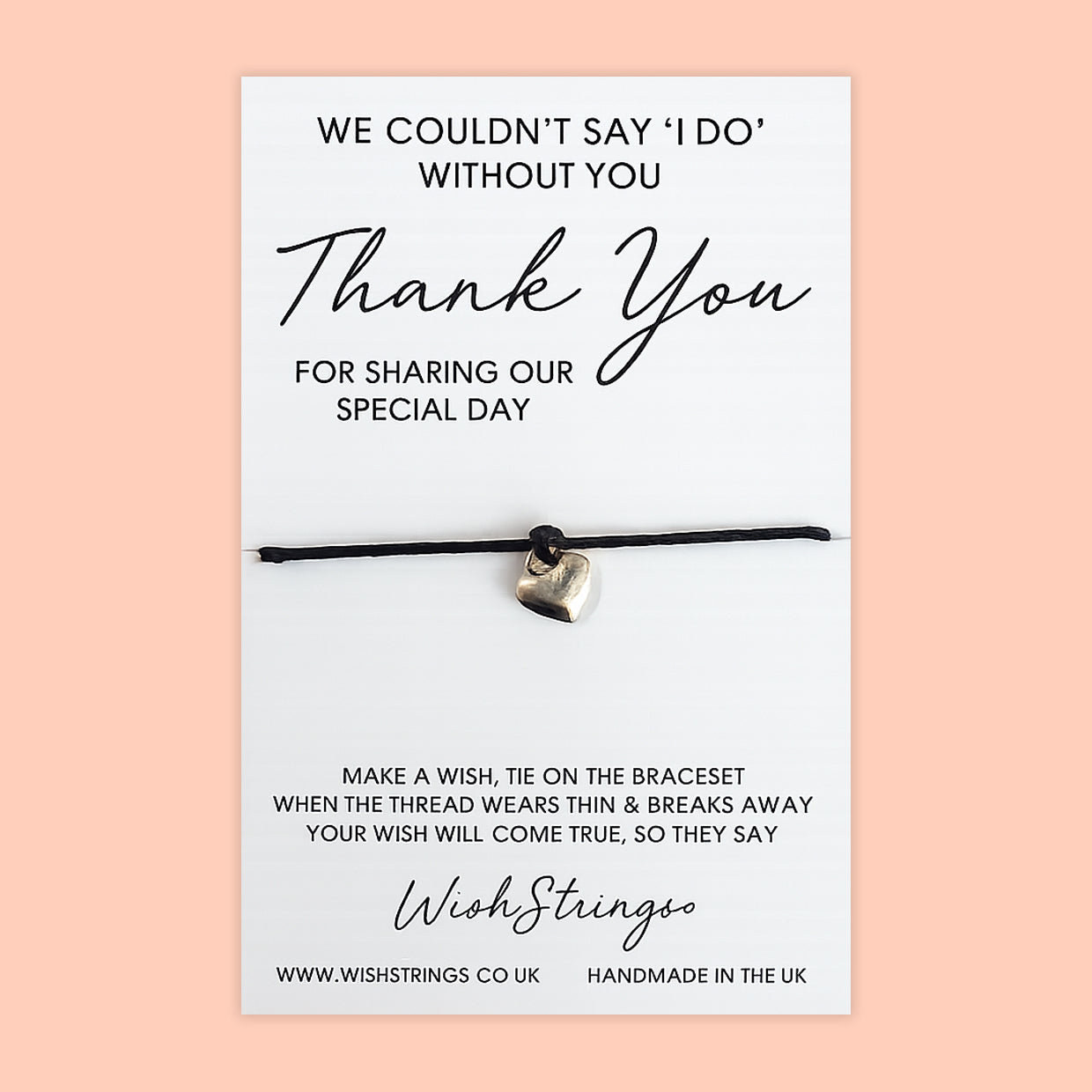 SALE - Thank You for Sharing Our Special Day - WishStrings Wish Bracelet - S122