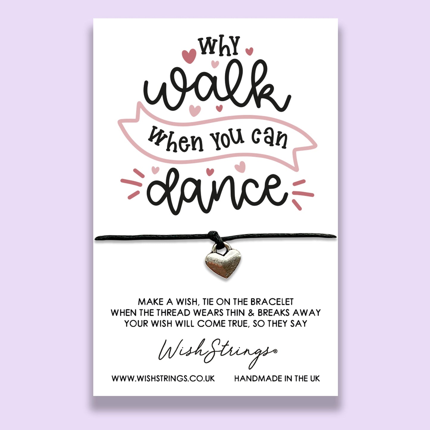 SALE - WHY WALK WHEN YOU CAN DANCE - WishStrings Wish Bracelet - S018♥