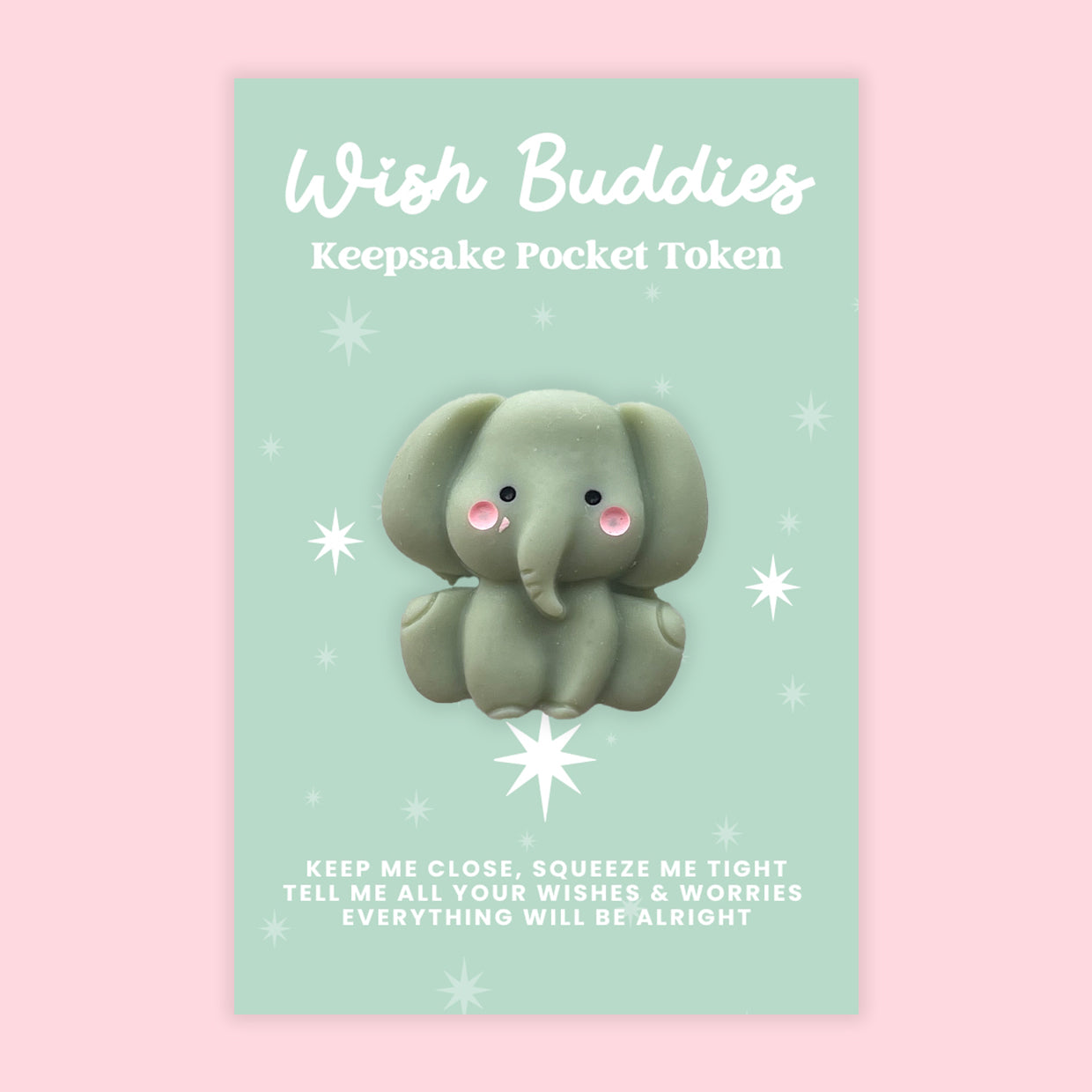 Elephant - WishBuddies - Pocket Hug Token (WB045)