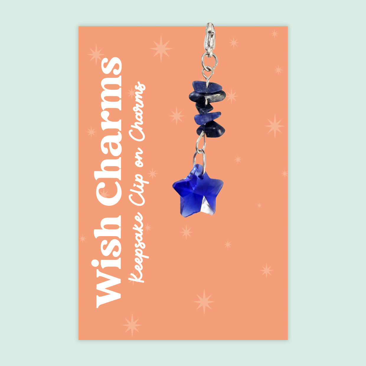 Star - Wish Charms - Keepsake Clip on Charm with Gemstones