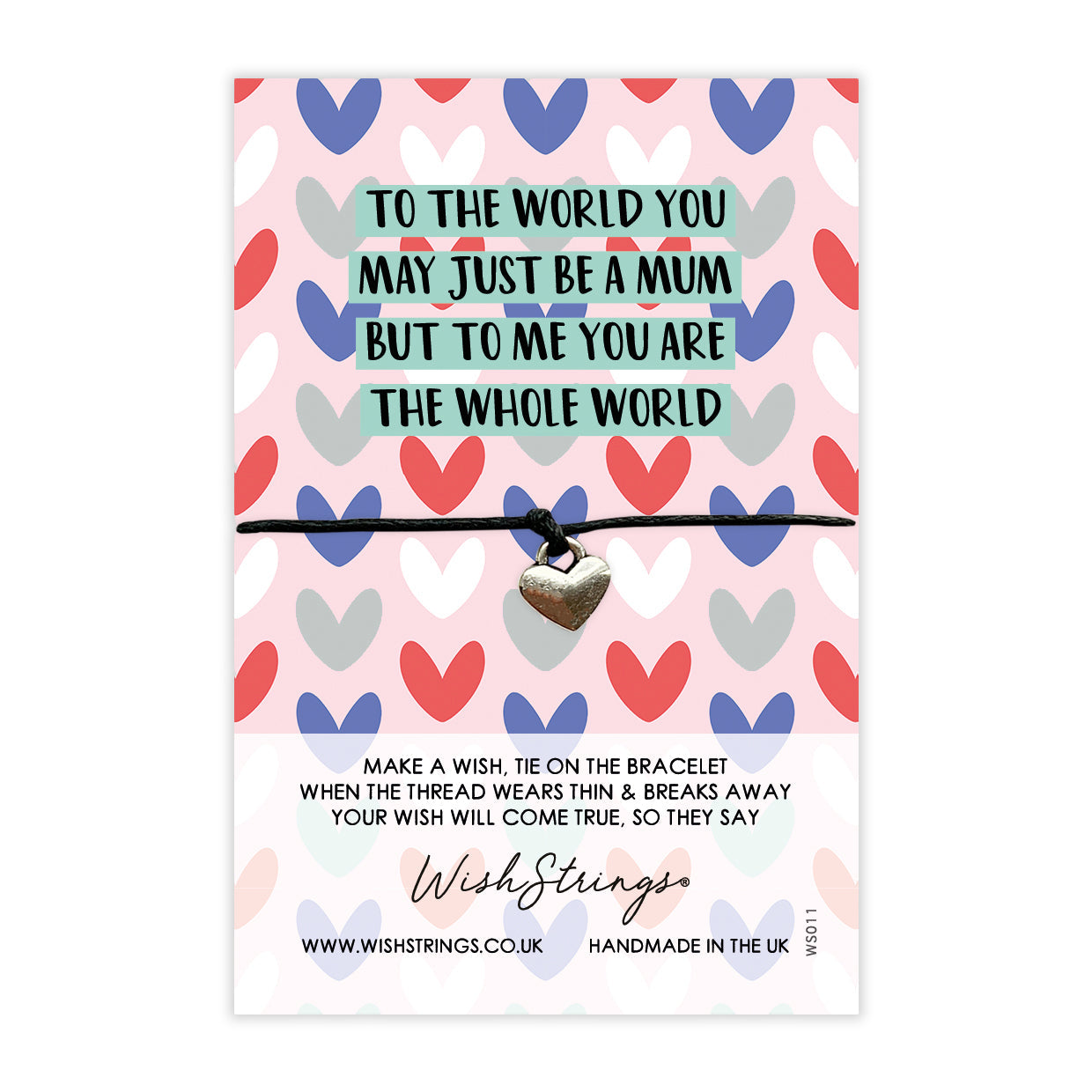 SALE - Worlds Best Mum - WishStrings Wish Bracelet - S003