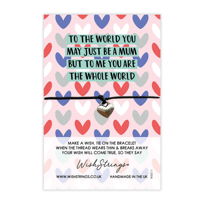 SALE - Worlds Best Mum - WishStrings Wish Bracelet - S003