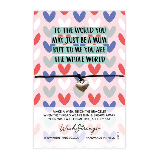 SALE - Worlds Best Mum - WishStrings Wish Bracelet - S003