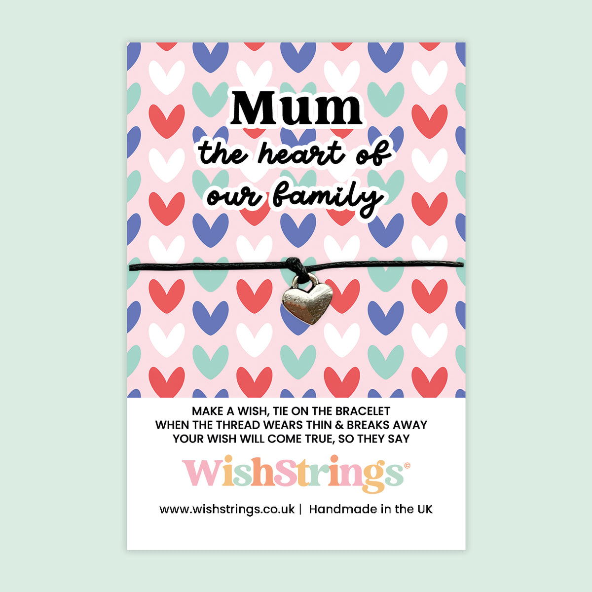 To Mum, With Love Collection – 6 Pocket Hugs & 6 WishStrings | Thoughtful Gifts for Mum | Handmade Keepsakes