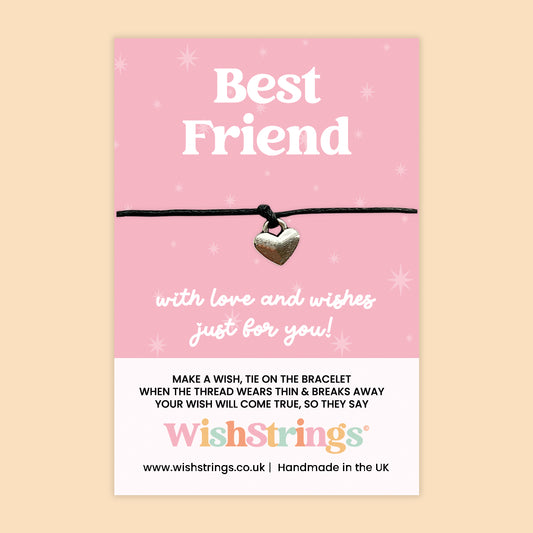 Best Friend Bracelet – Handmade Waxed Cord | Friendship Anniversary Gift Card