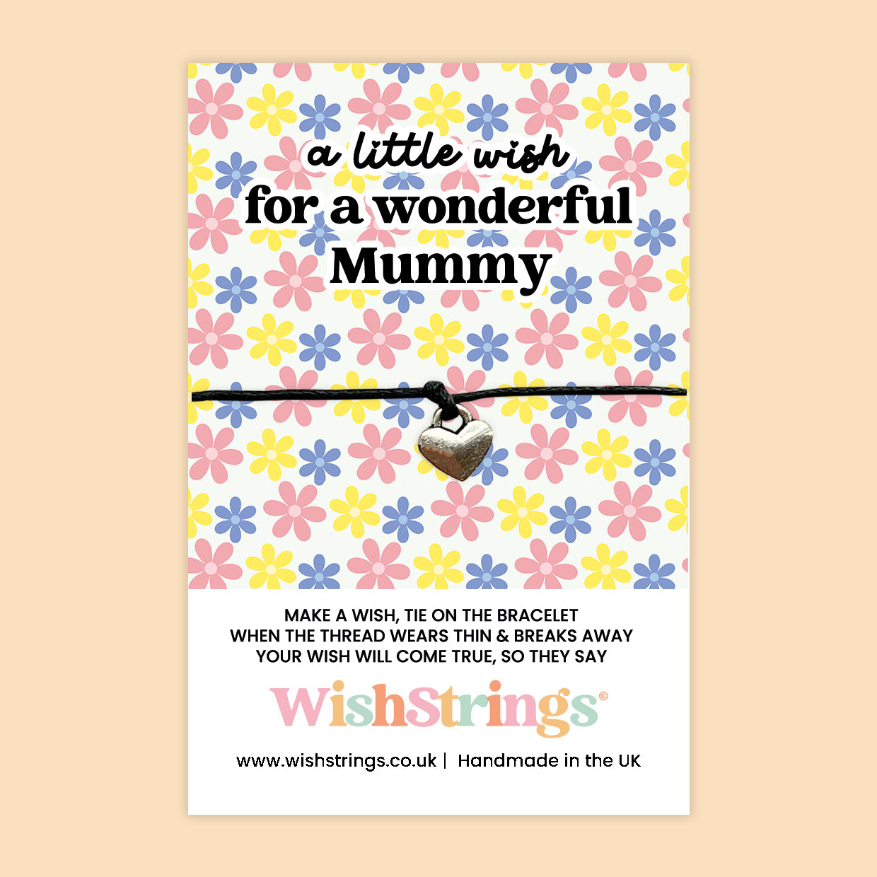 To Mum, With Love Collection – 6 Pocket Hugs & 6 WishStrings | Thoughtful Gifts for Mum | Handmade Keepsakes