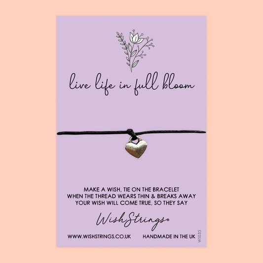 Live Life in Full Bloom - WishStrings Wish Bracelet