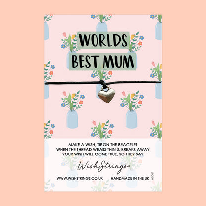 Worlds Best Mum - WishStrings Wish Bracelet