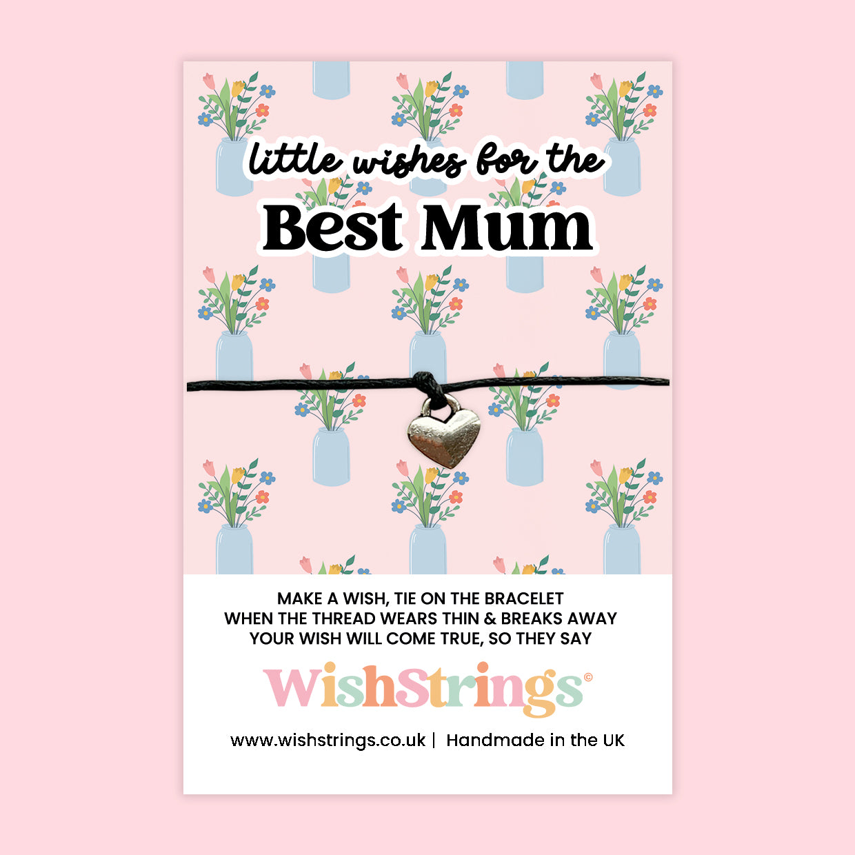 To Mum, With Love Collection – 6 Pocket Hugs & 6 WishStrings | Thoughtful Gifts for Mum | Handmade Keepsakes