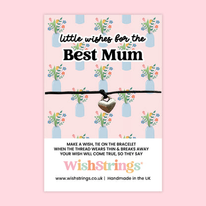 To Mum, With Love Collection – 6 Pocket Hugs & 6 WishStrings | Thoughtful Gifts for Mum | Handmade Keepsakes