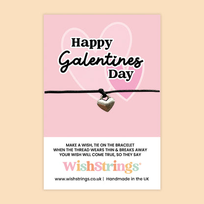 WishStrings ‘Happy Galentines Day’ Wish Bracelet | Gift for Best Friend | Handmade Keepsake to Celebrate Female Friendships | Thoughtful Galentine Token