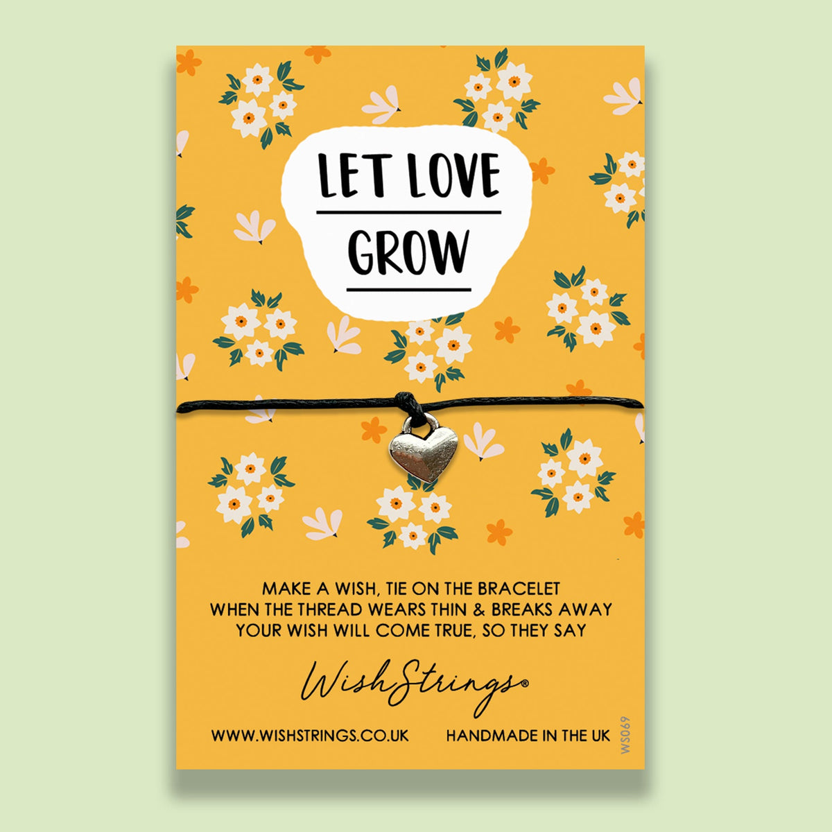 SALE - Let Love Grow - WishStrings Wish Bracelet - WS069♥