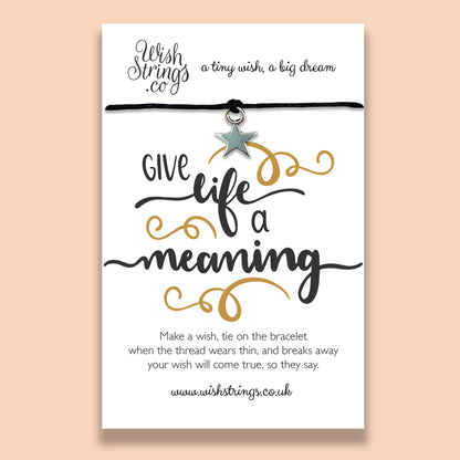 SALE - Give Life Meaning - WishStrings Wish Bracelet - S013