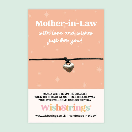 WishStrings ‘Mother-in-Law – With Love and Wishes Just for You’ Wish Bracelet | Thoughtful Gift for Mum-in-Law | Heartfelt Keepsake for Family Moments