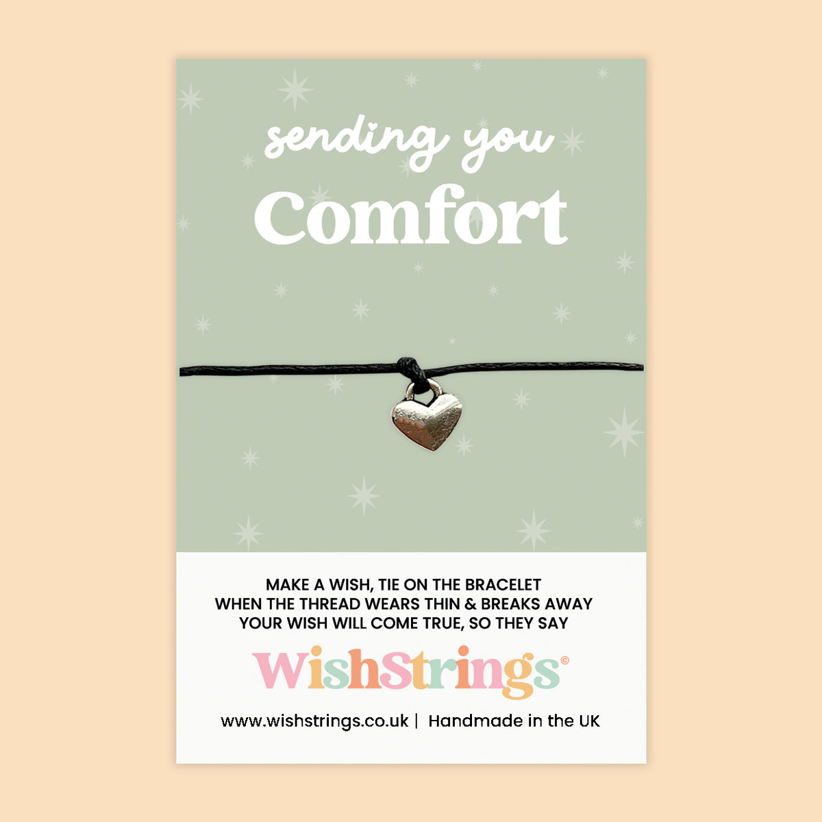 Sent with Comfort & Care Collection – 6 Pocket Hugs & 6 WishStrings | Sympathy & Support Gifts | Handmade Keepsakes