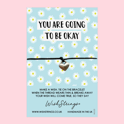 Be Okay - WishStrings Wish Bracelet- Friendship Bracelet with Quote Card | Positive Affirmation Quote