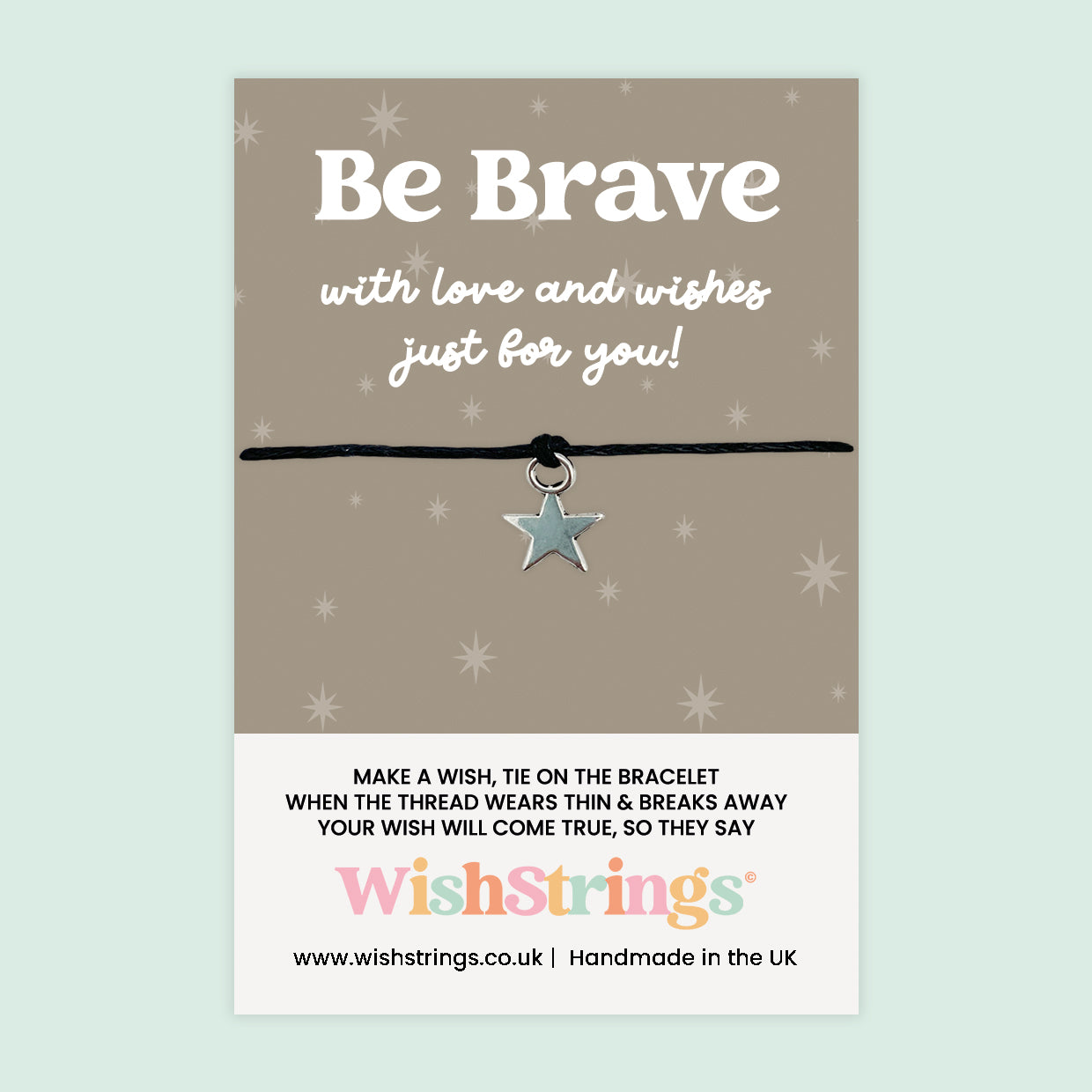 Be Brave Wish Bracelet – Motivational Bracelet with Positivity Reminder | Letterbox Gift