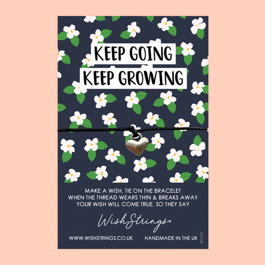 Keep Going, Keep Growing - WishStrings Wish Bracelet