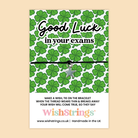 Good Luck Exam Bracelet – Handmade Wish Bracelet With Celebration Gift Card
