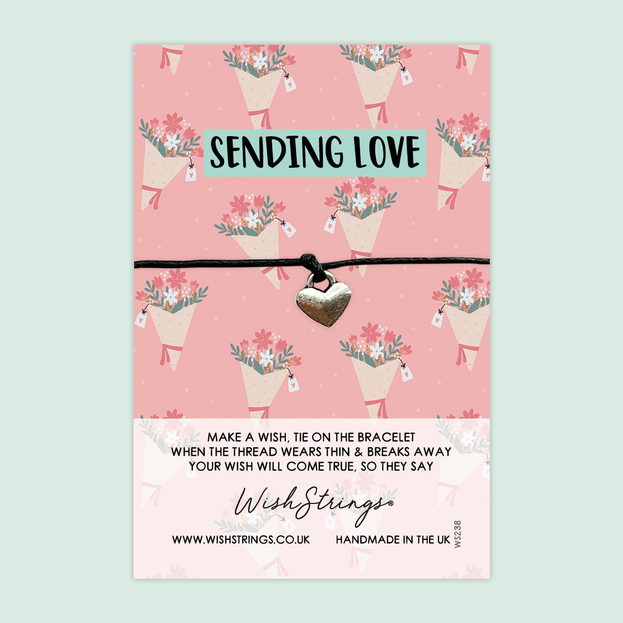 WishStrings ‘Sending Love’ Wish Bracelet | Flower Bouquet Design | Thoughtful Gift for Love, Positivity & Special Occasions