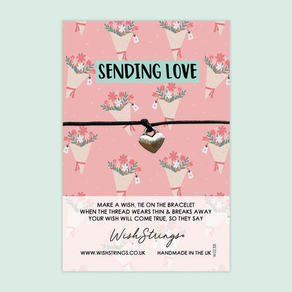 WishStrings ‘Sending Love’ Wish Bracelet | Flower Bouquet Design | Thoughtful Gift for Love, Positivity & Special Occasions