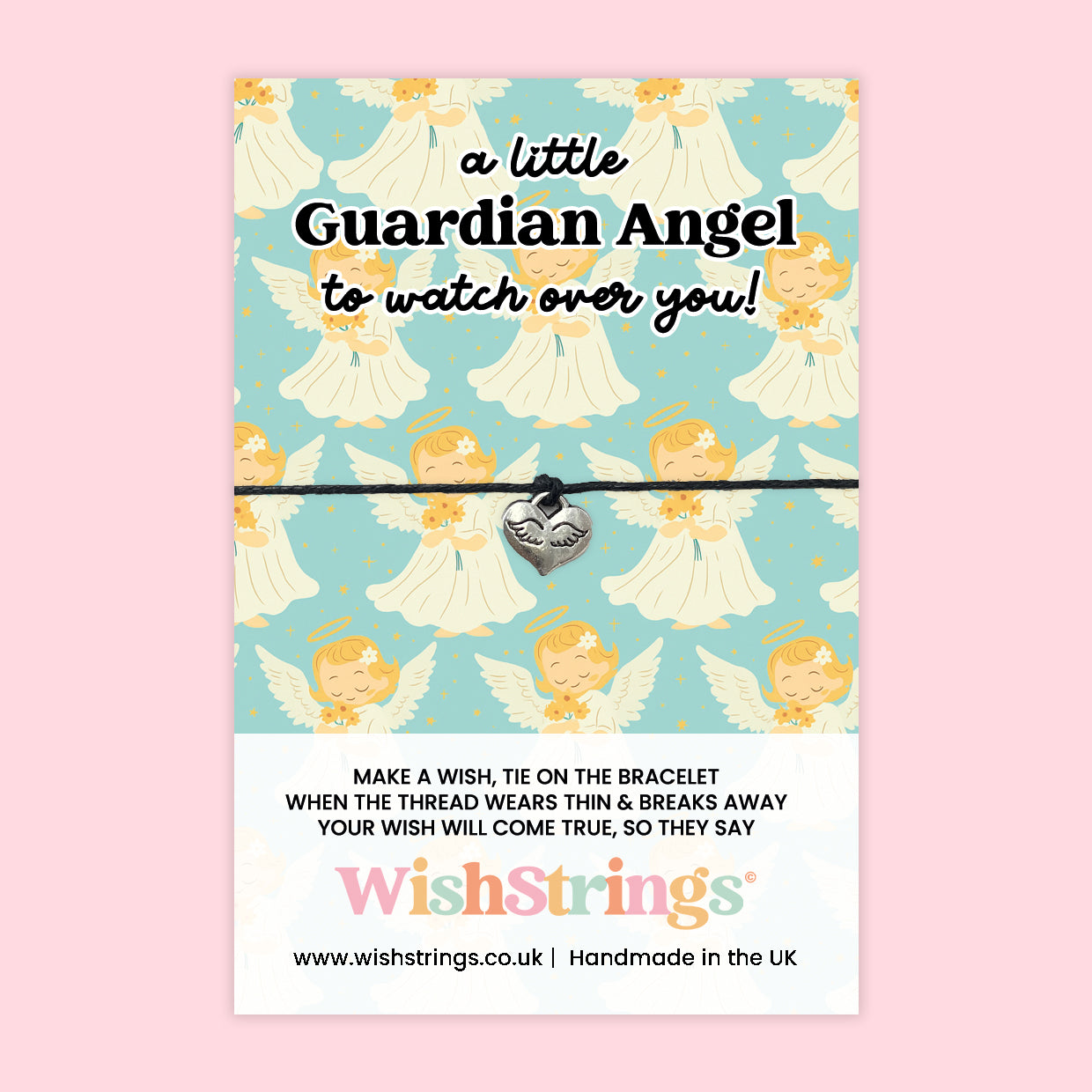 Angel Collection – 6 Pocket Hugs, 6 WishStrings & 6 Angel Tokens | Guardian Angel Gifts | Handmade Comfort Keepsakes