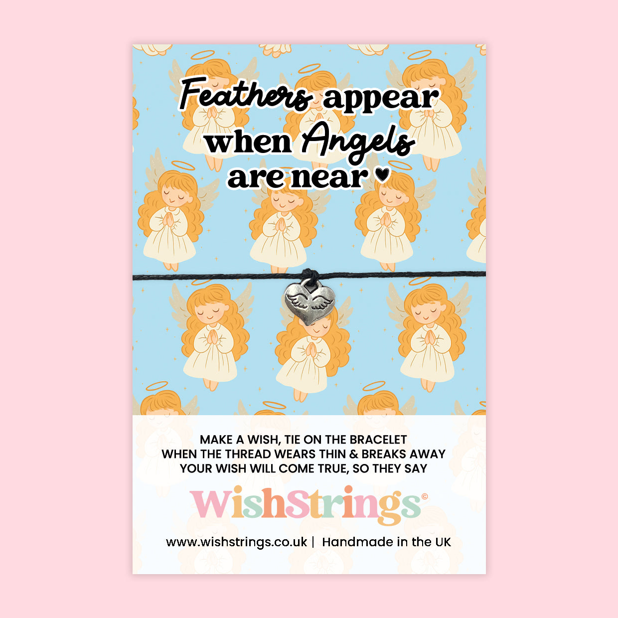 Angel Collection – 6 Pocket Hugs, 6 WishStrings & 6 Angel Tokens | Guardian Angel Gifts | Handmade Comfort Keepsakes