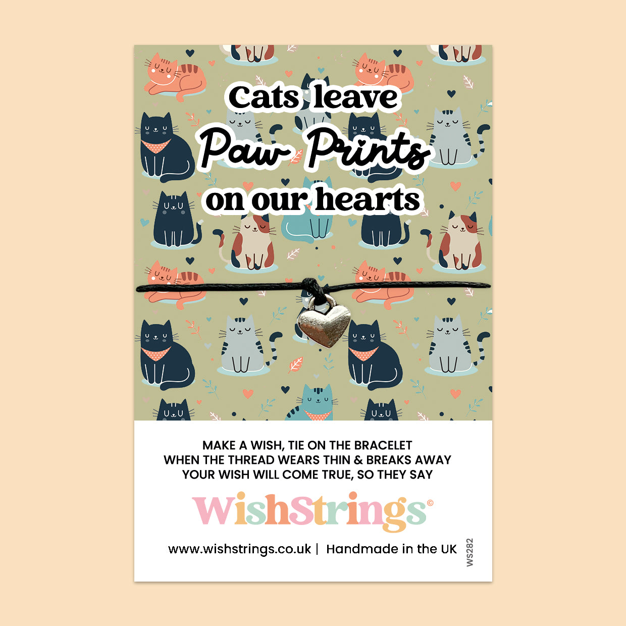 Little Paw (Cats) Collection – Cat Lover Wish Bracelets & Pocket Hug Tokens | Pawprint Charms & Feline Quotes | Handmade Gifts for Cat Owners & Rescue Volunteers
