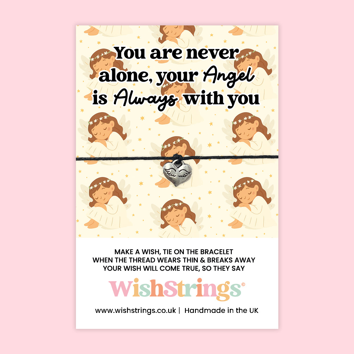 Angel Collection – 6 Pocket Hugs, 6 WishStrings & 6 Angel Tokens | Guardian Angel Gifts | Handmade Comfort Keepsakes