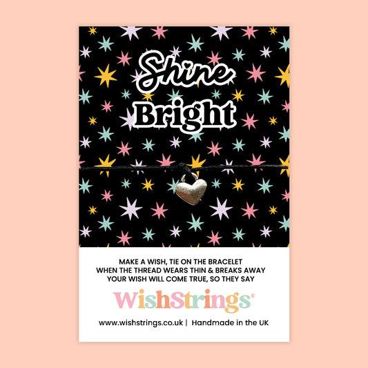WishStrings Shine Bright Wish Bracelet | Inspirational Star Gift | Positive Thinking Bracelet | Encouragement Gift | Handmade in the UK