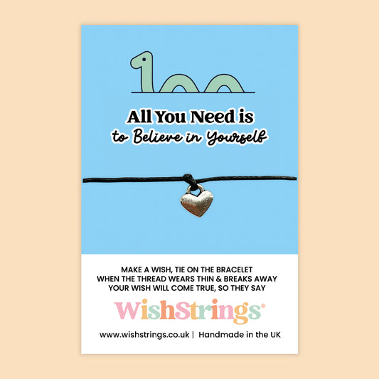 WishStrings Wish Bracelet – Confidence Booster Gift | Handmade Wax Cord Jewelry with Gift Card