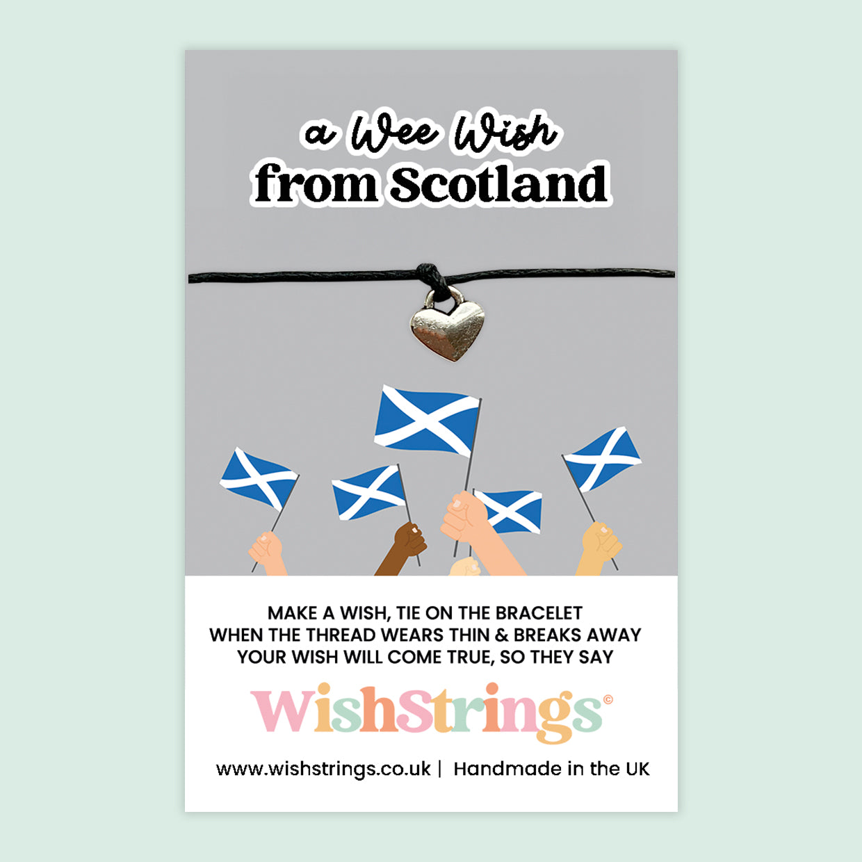 Scottish Collection – Wish Bracelets & Pocket Hug Tokens | Handmade Keepsakes with Scottish Quotes & Symbols | Thoughtful Gifts from Scotland