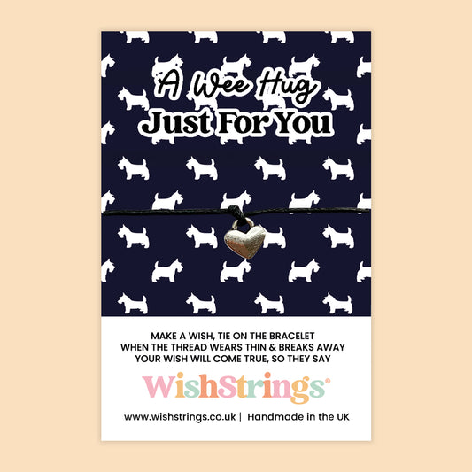 WishStrings ‘A Wee Hug’ Wish Bracelet | Scottish-Themed Gift | Thoughtful Keepsake for Sending Love & Support
