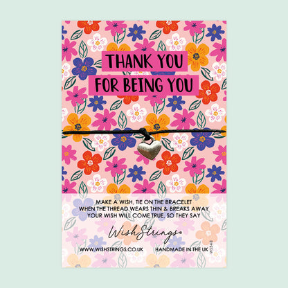 Thank You for Being You - WishStrings Wish Bracelet