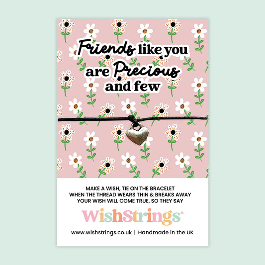 WishStrings ‘Friends Like You Are Precious and Few’ Wish Bracelet | Thoughtful Gift for Friendship | Meaningful Keepsake for a Special Friend