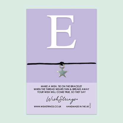 WishStrings Wish Bracelet - Personalized Initial Bracelet | Birthday Gift Card Included