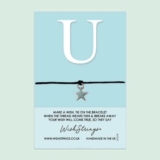 Personalized Wish Bracelet – Handmade Silver, Waxed Cotton Cord | Birthday Gift Card Included