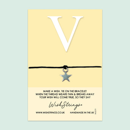 Letter Wish Bracelet – Personalized Initial Gift Idea with Gift Card for Special Occasions